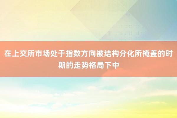 在上交所市场处于指数方向被结构分化所掩盖的时期的走势格局下中