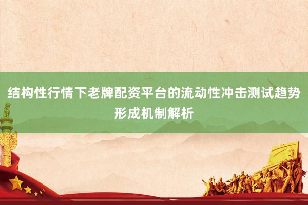 结构性行情下老牌配资平台的流动性冲击测试趋势形成机制解析
