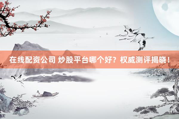 在线配资公司 炒股平台哪个好？权威测评揭晓！